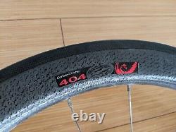 Zipp Firecrest 404 Clincher Rim Brake Wheelset, 700c, QR, 1 rear spoke damaged