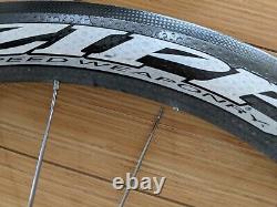 Zipp Firecrest 404 Clincher Rim Brake Wheelset, 700c, QR, 1 rear spoke damaged