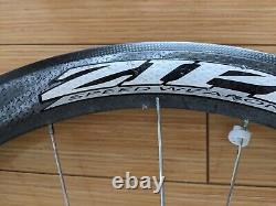 Zipp Firecrest 404 Clincher Rim Brake Wheelset, 700c, QR, 1 rear spoke damaged